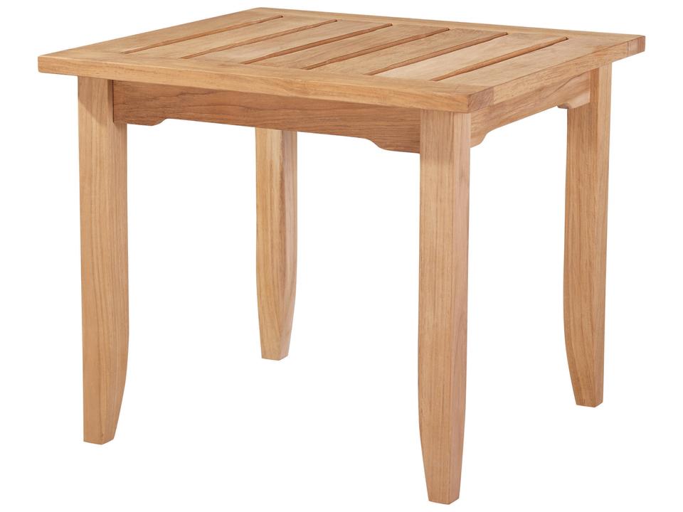 Edgewood Rectangular Outdoor End Table in Natural Teak