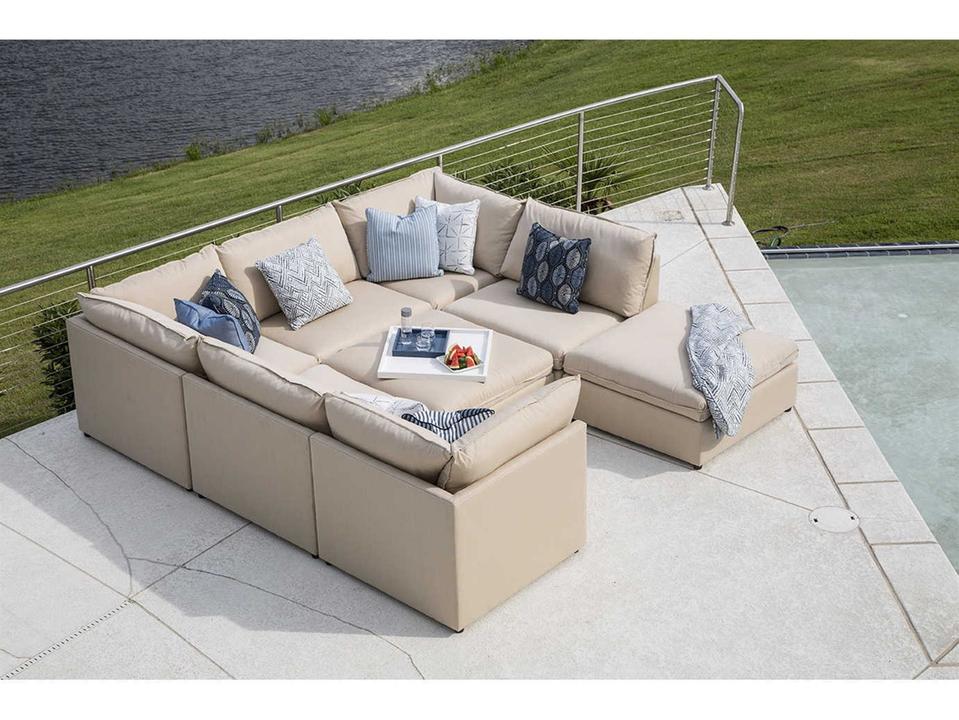 Colson Fabric Sectional Patio Lounge Set