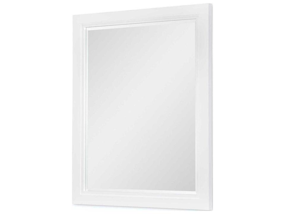 Dutton Natural White Modern Farmhouse Wall Mirror
