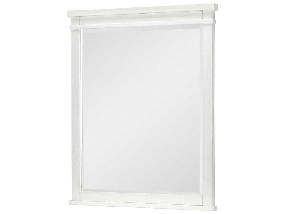 Flatiron Aged White Rectangular Dresser Mirror