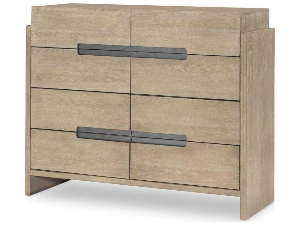 District 8-Drawer Dresser in Weathered Oak Finish