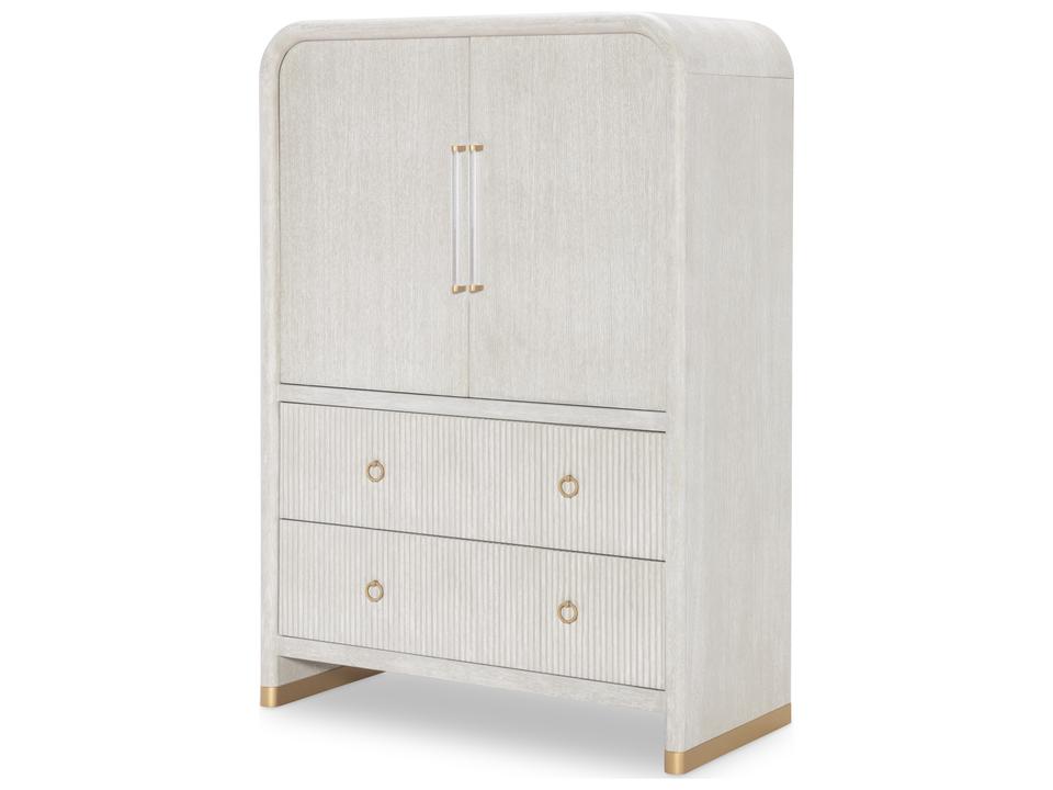 Miramar 2 Door 2 Drawer Accent Chest in Oyster White
