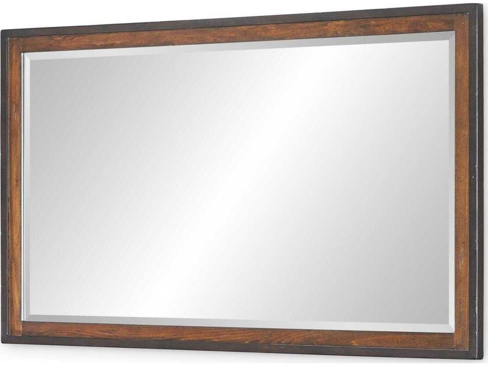 Fenmore Rectangular Dresser Mirror in Mocha and Distressed Cherry