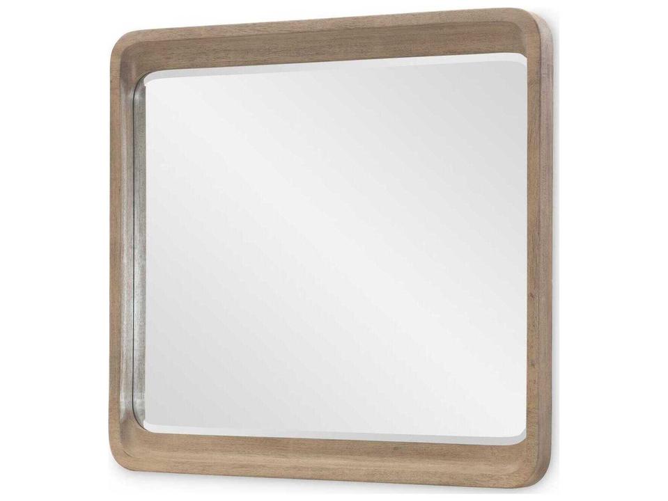 Melrose Rectangle Mirror in Desert Oak and Cloud White