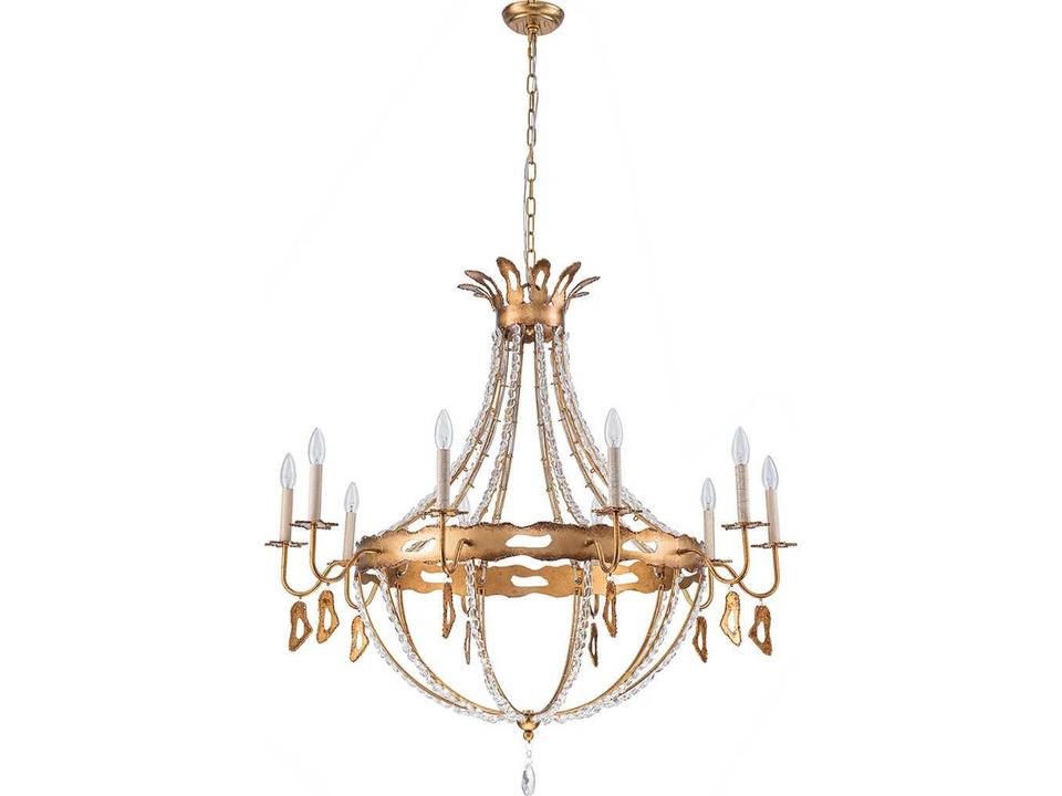 Monteleone 10-Light Gold Candelabra Chandelier