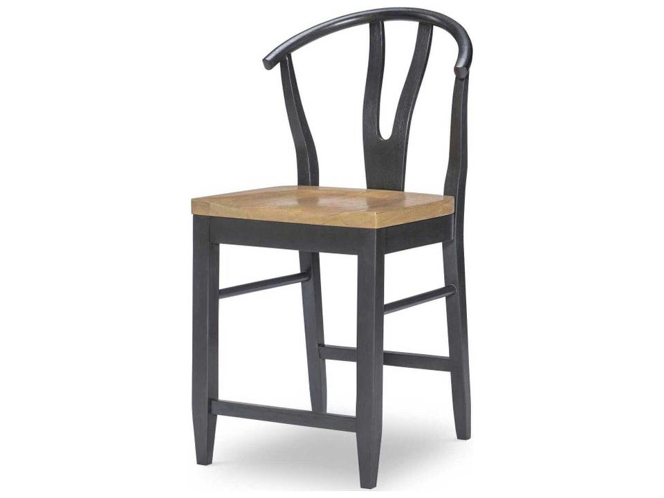 Franklin Black Oak Wood Counter Stool