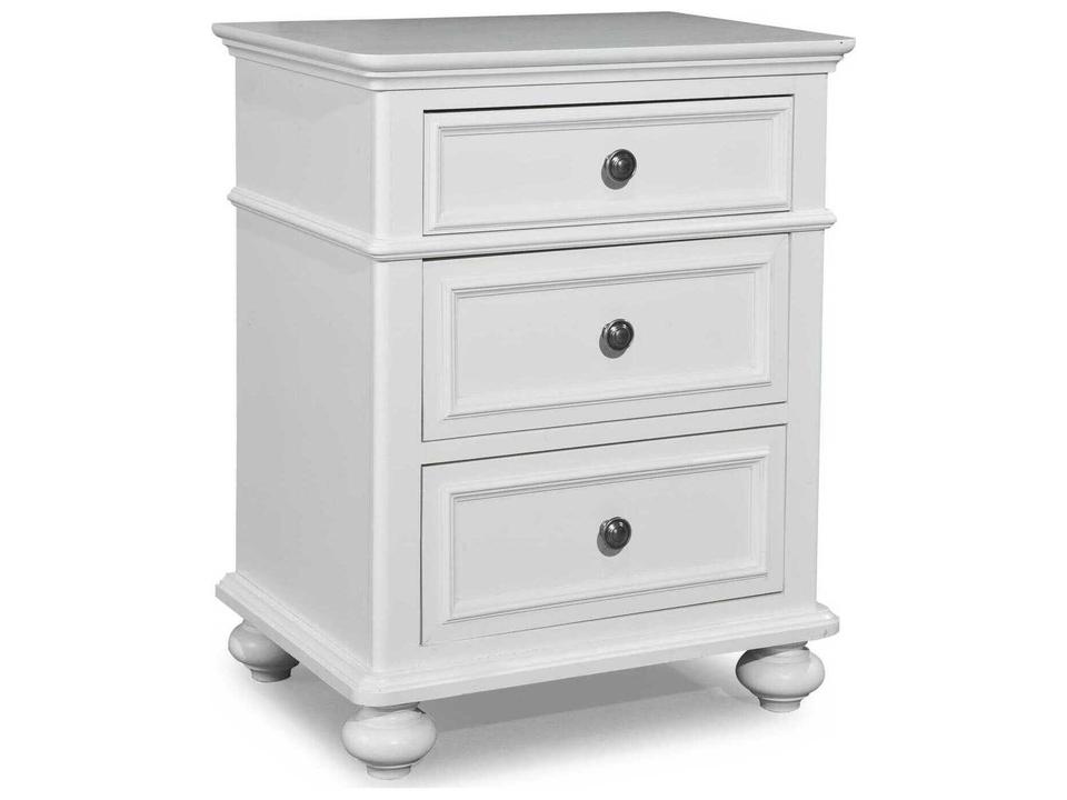 Madison 3-Drawer Nightstand in Natural White Finish
