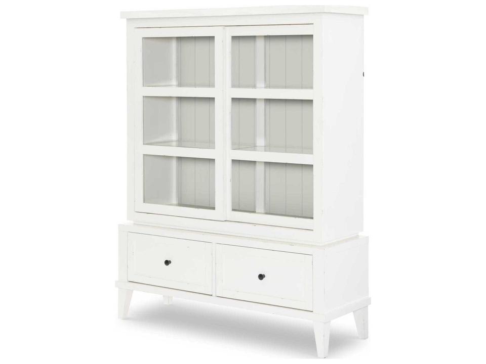 XXX's and OOO's Transitional Display Cabinet in Cotton Finish