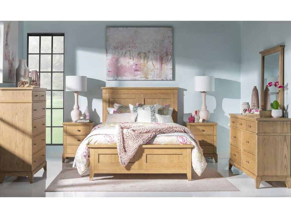 Todays Traditions Rectangular Dresser Mirror in Natural Hickory