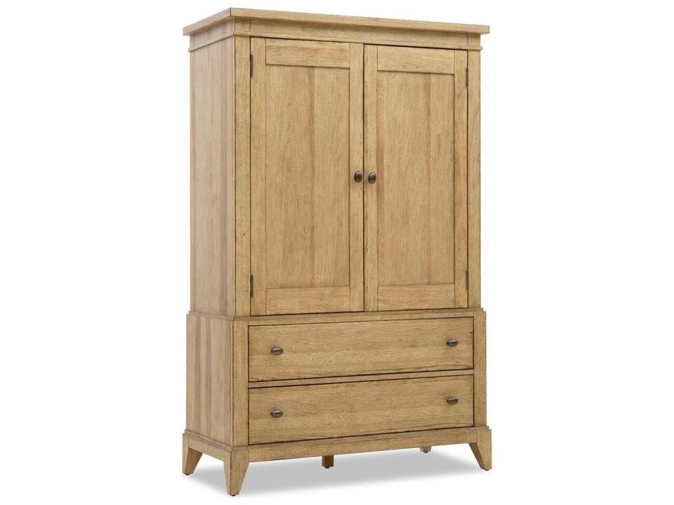 Today's Traditions Natural Hickory Oak Wood Wardrobe Armoire