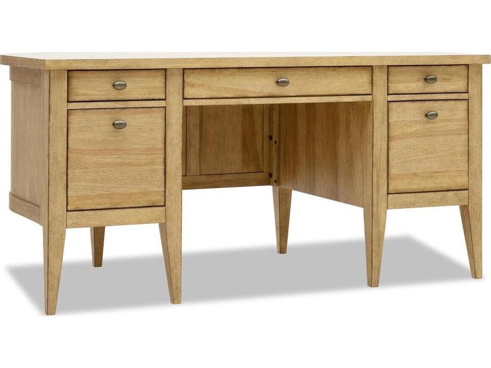 Today's Traditions Natural Hickory Oak Wood Executive Desk