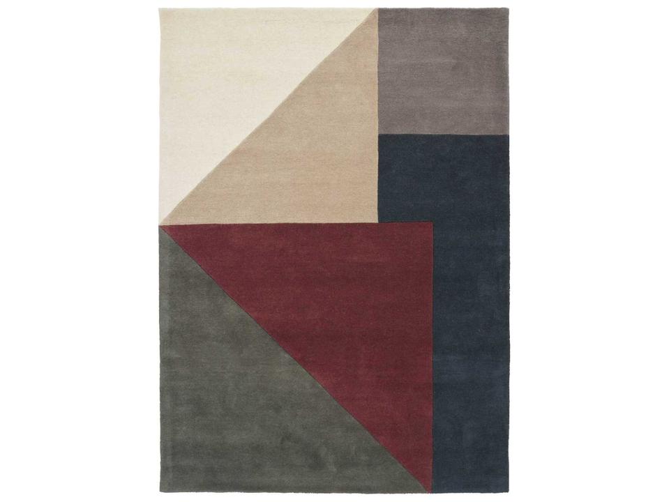 Arguto Geometric Hand-Tufted Wool Area Rug in Combi