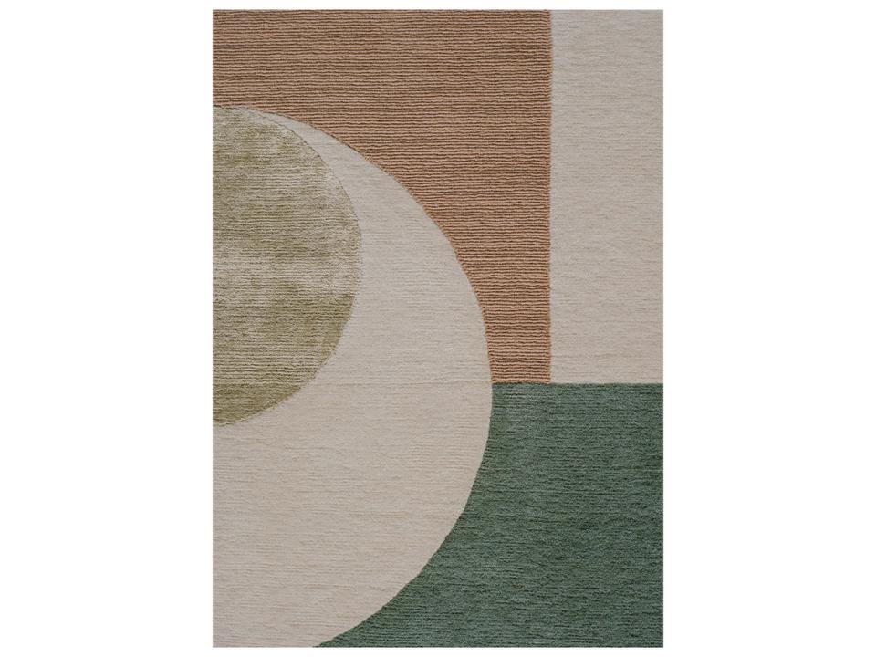 Eternal Orb Hand-Knotted Wool and Silk Area Rug Combi