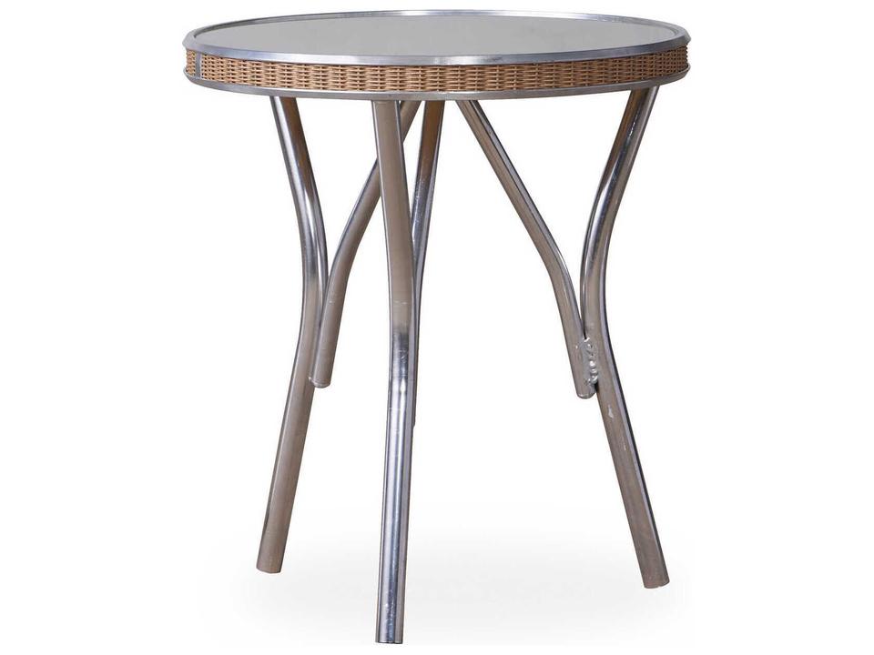 All Seasons 19-Inch Round End Table with Reversible Glass Top