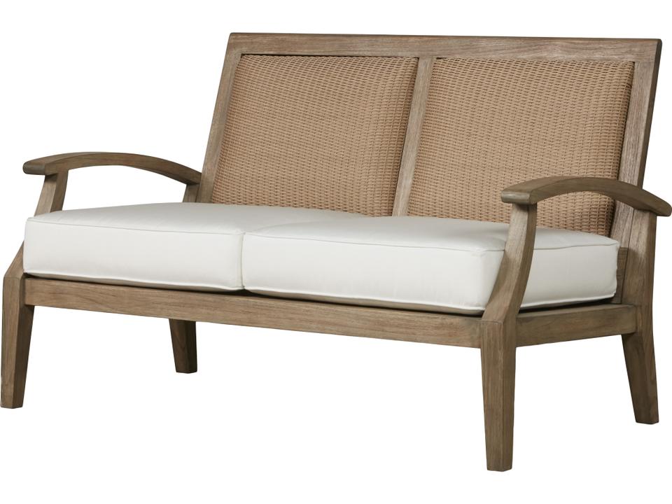 Wildwood Teak Loveseat with Lloyd Loom Back