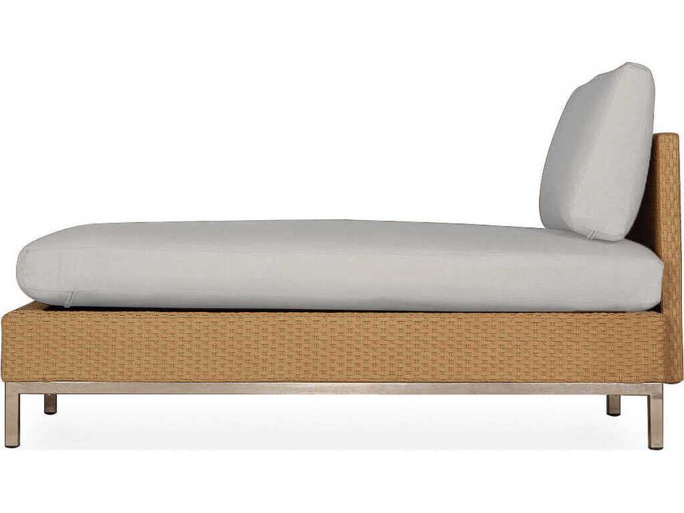 Elements Adjustable Lloyd Loom Wicker Chaise Lounge