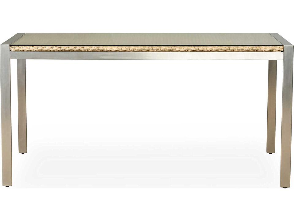 Elements Rectangular Lay-On Glass Top Dining Table