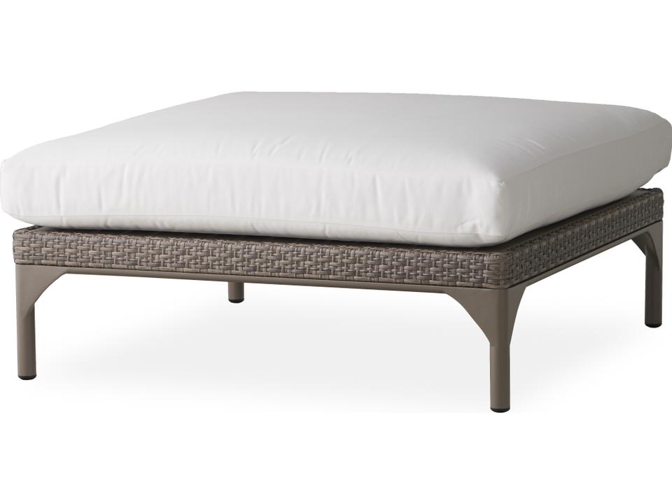 Martinique Granite Wicker Large Outdoor Ottoman