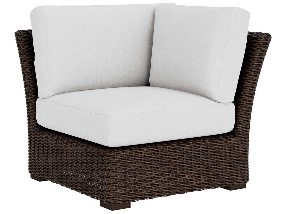 Mesa Woven Vinyl Wicker Corner Sectional Lounge Chair