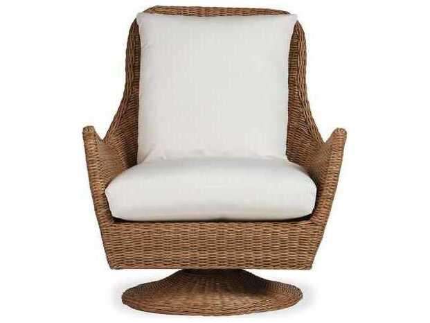 Tobago Vinyl Wicker High Back Swivel Rocker Lounge Chair