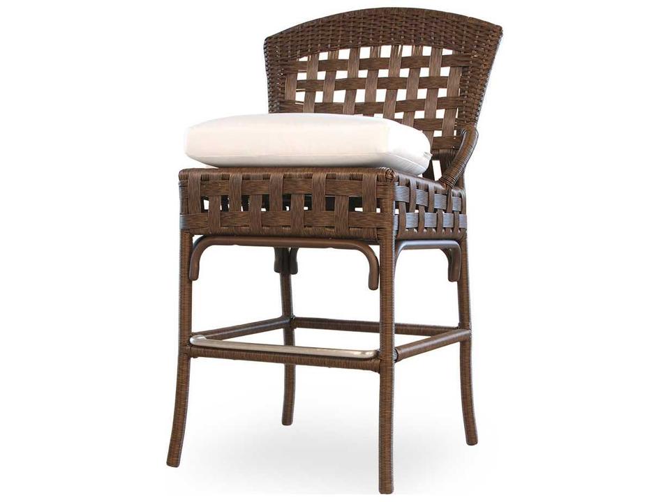 Haven Tobacco Vinyl Wicker Patio Counter Stool