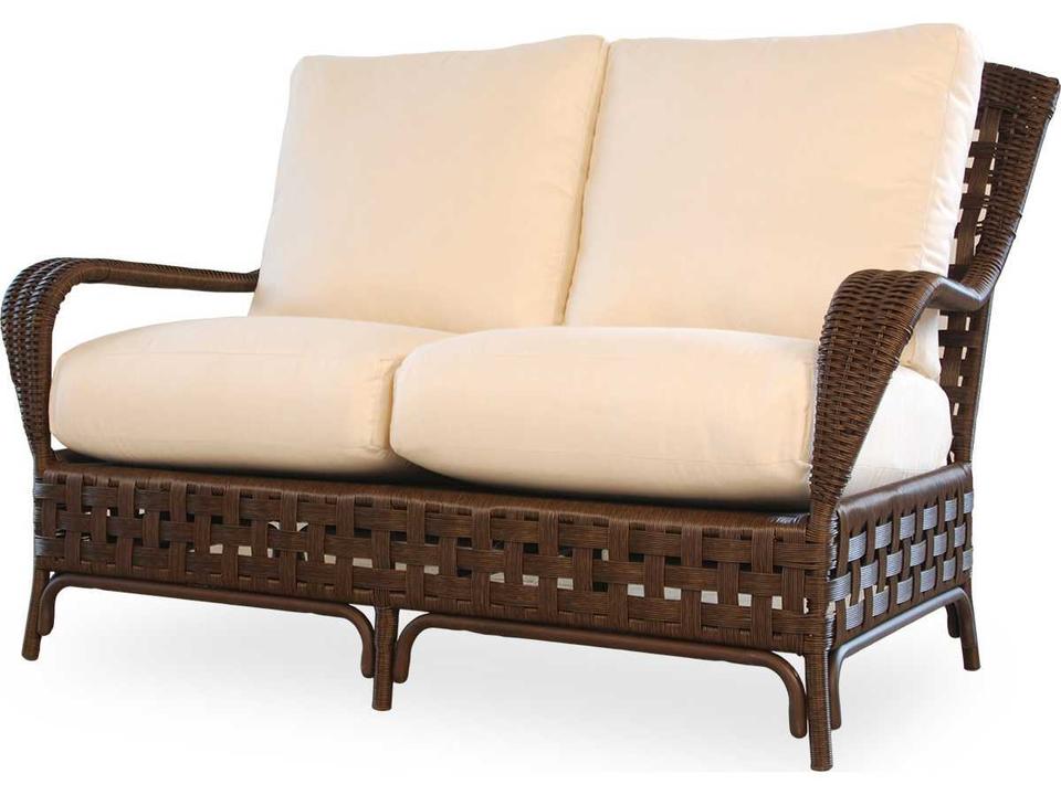 Haven All-Weather Wicker Outdoor Loveseat in Natural Wicker