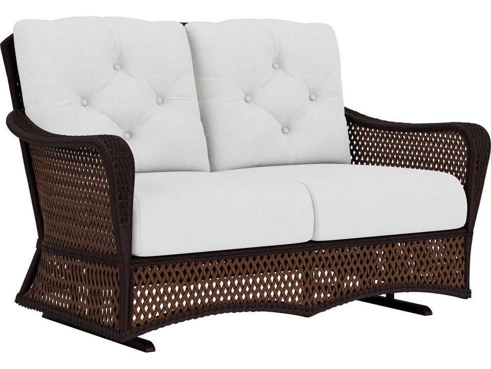 Grand Traverse Wicker Glider Patio Loveseat
