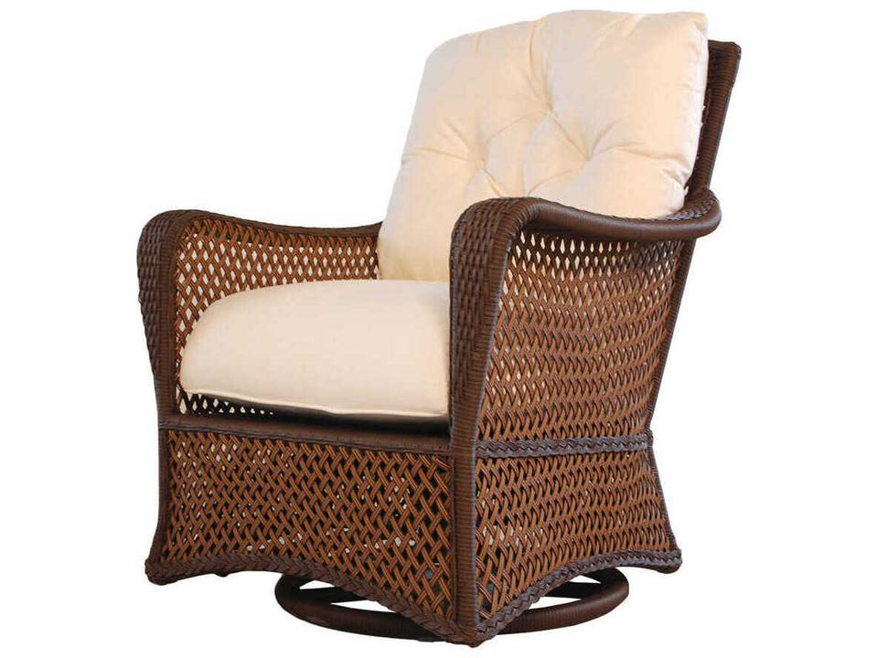 Grand Traverse Wicker Swivel Rocker Outdoor Lounge Chair
