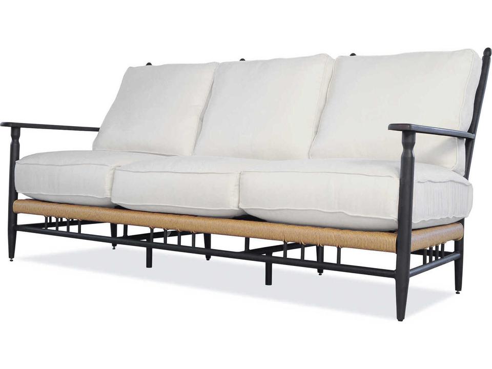 Low Country Lloyd Loom Vinyl Wicker Outdoor Sofa