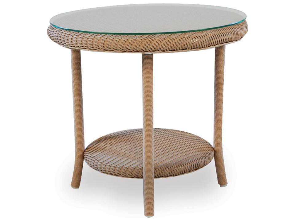 Wicker Round Outdoor End Table