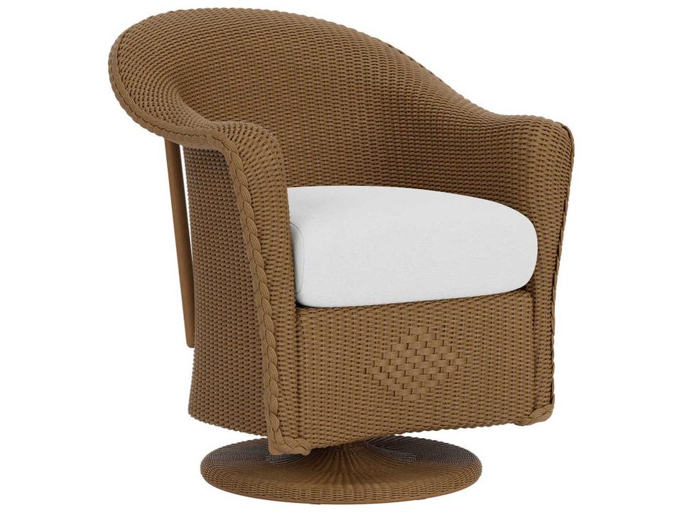 Reflections Wicker Swivel Patio Dining Arm Chair