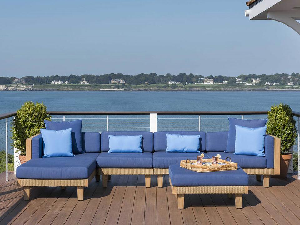 Catalina Wicker Cushion Sectional Patio Lounge Set