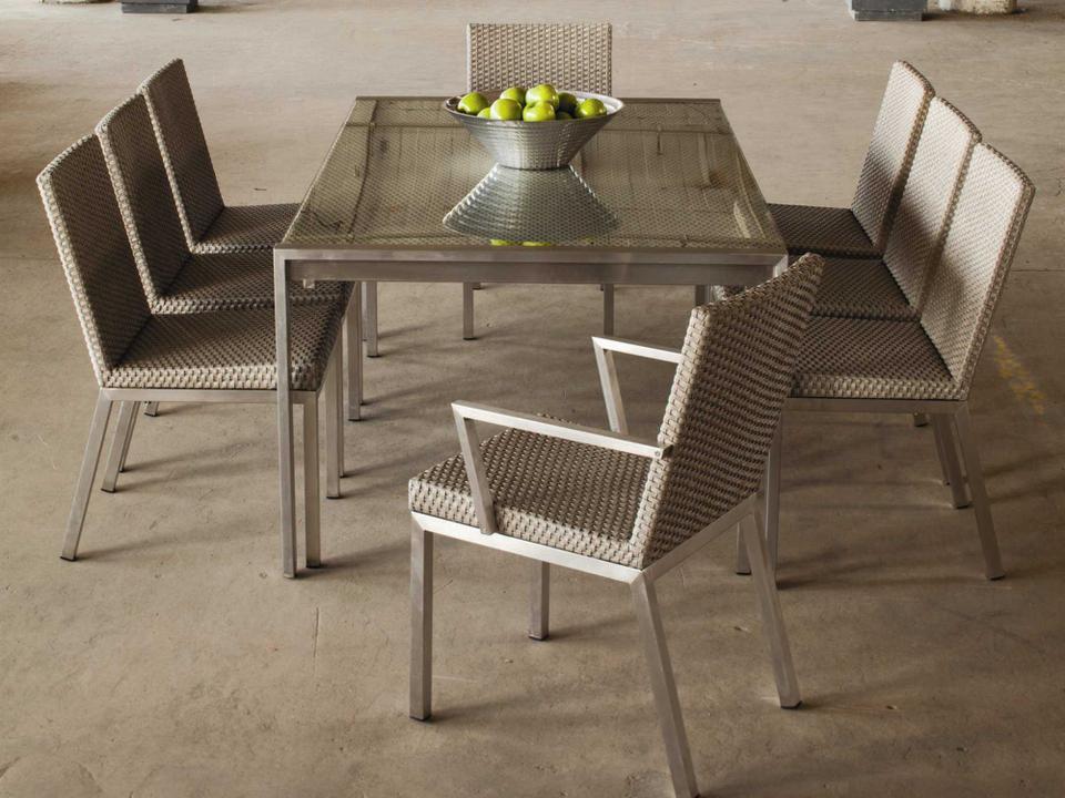 Elements Steel Wicker Patio Dining Set