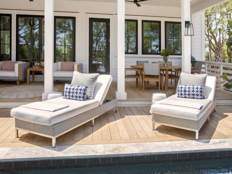 Elements Wicker Cushion Patio Lounge Set