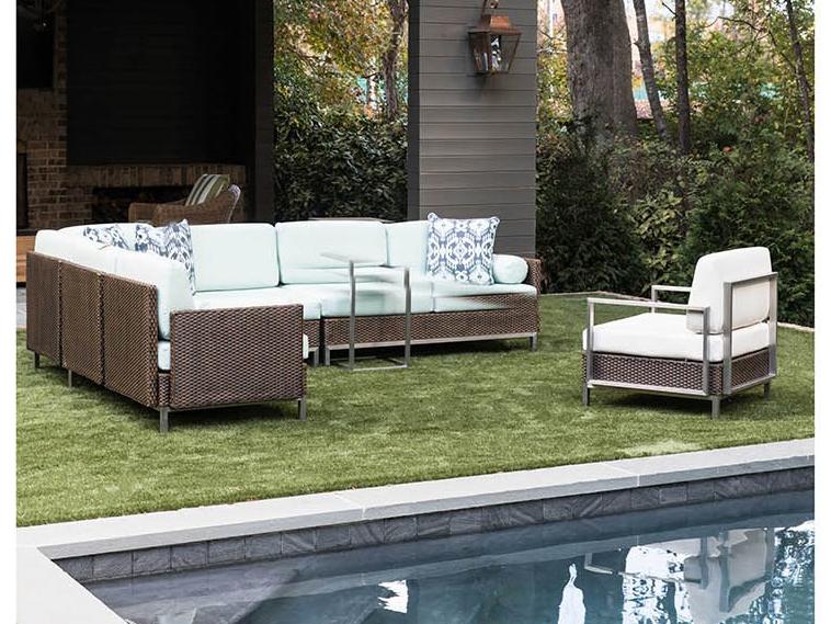 Elements Steel Wicker Sectional Outdoor Lounge Set