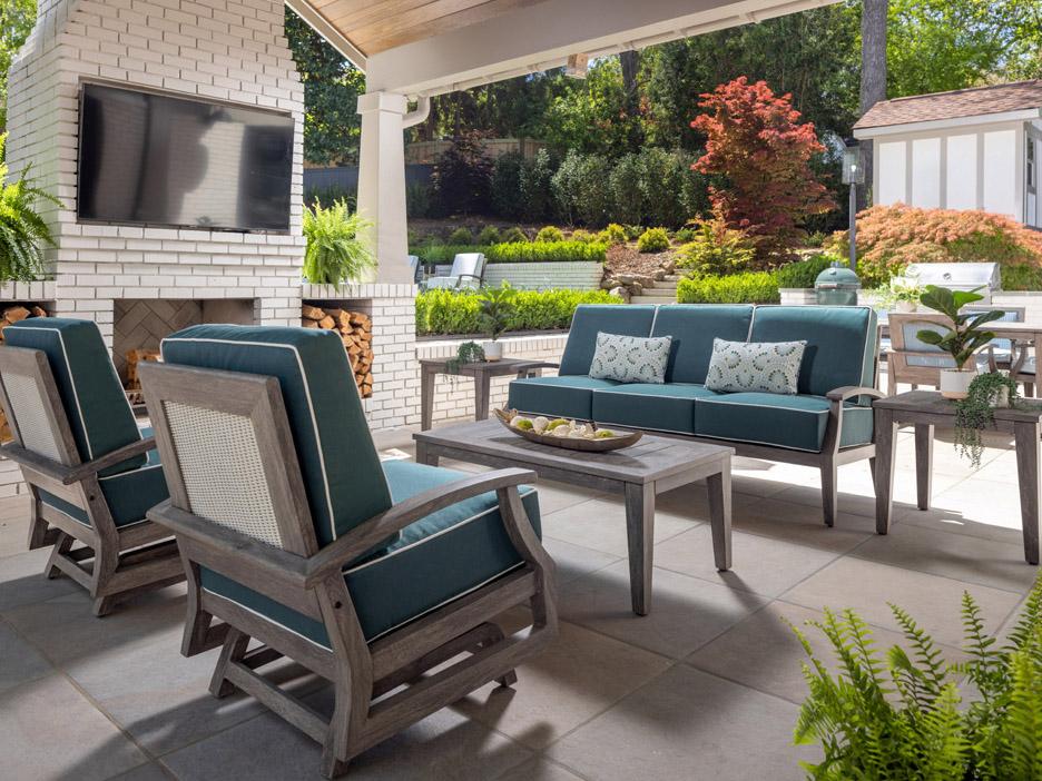 Frontier Aluminum Cushion Patio Lounge Set