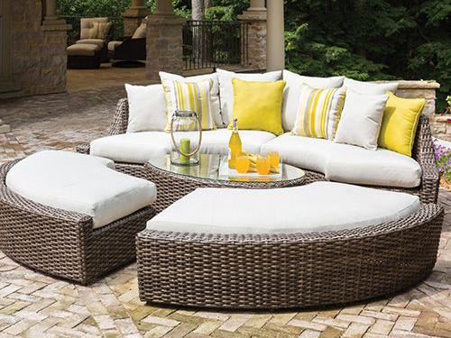 Largo Wicker Cushion Outdoor Patio Lounge Set
