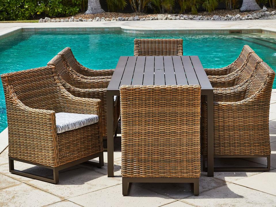 Milan Wicker Dining Set
