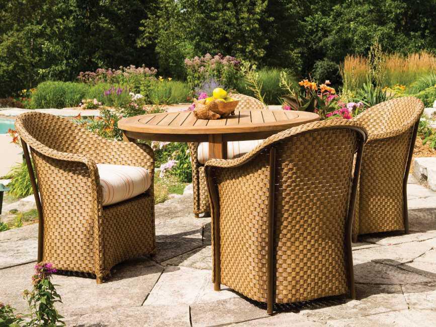 Weekend Retreat Wicker Outdoor Patio Dining Set