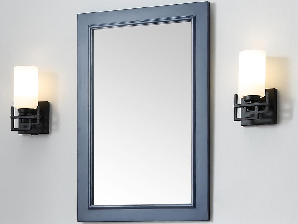 WH Series Rectangle Wall Mirror in Blue