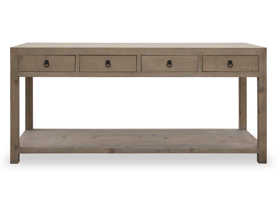Capri 4 Drawers Side Table Weathered Natural