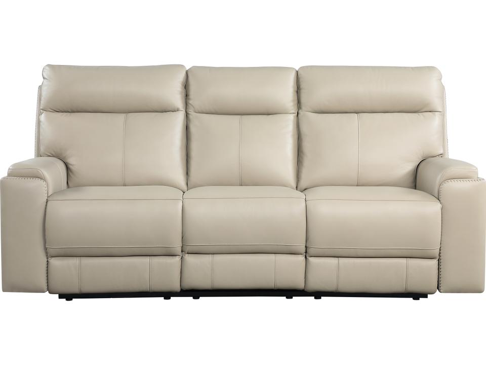 Bryant 3-Seat Power Reclining Leather Sofa in Taupe