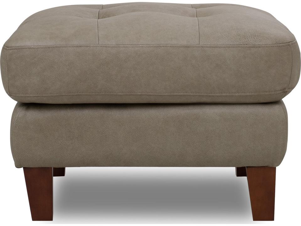 Ellis Green Tan Ottoman