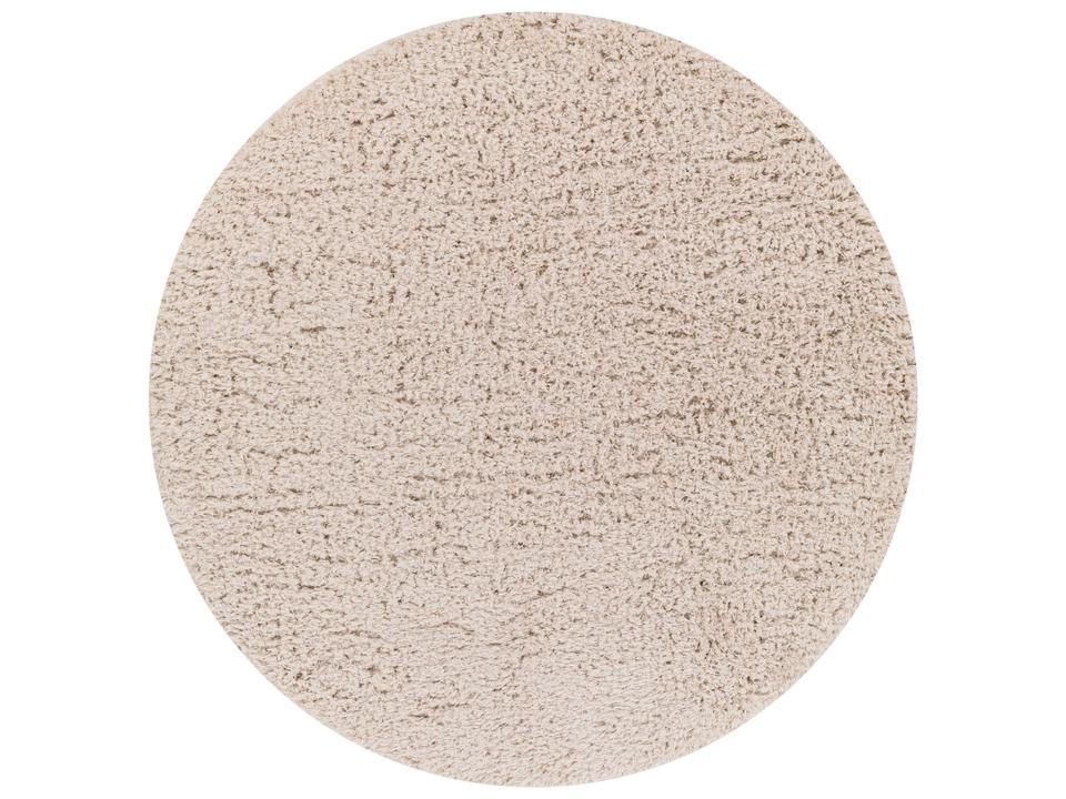 Angora Shag Round Area Rug in Oatmeal