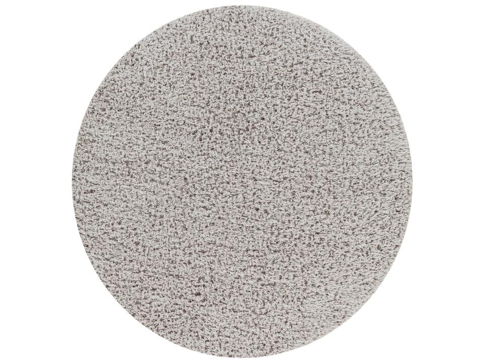 Angora Round Shag Area Rug in Medium Gray 6 Feet 7 Inches