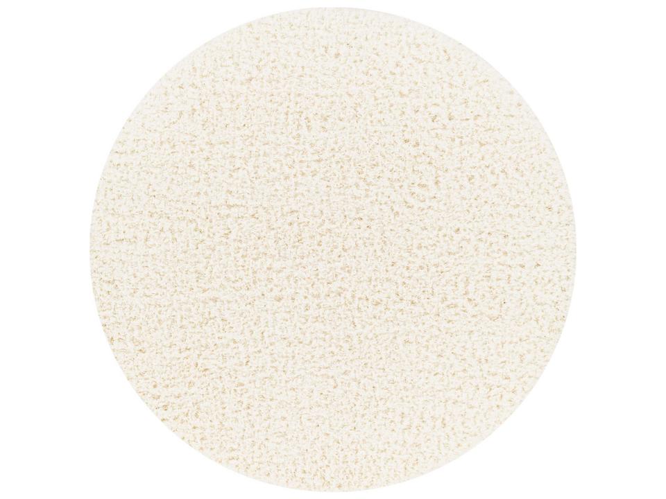 Angora Cream Round Shag Area Rug