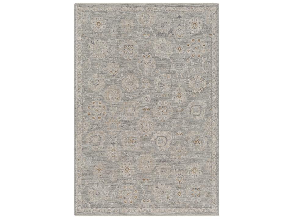 Avant Garde Traditional Gray Area Rug with Fringe