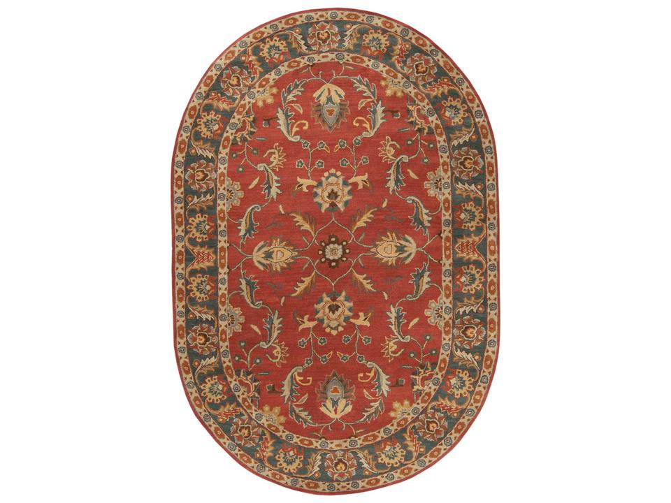 Caesar Floral Hand Tufted Wool Area Rug