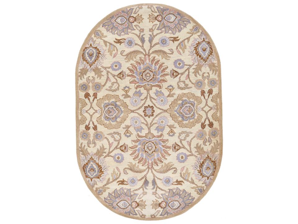 Caesar Hand Tufted Wool Area Rug with Floral Pattern