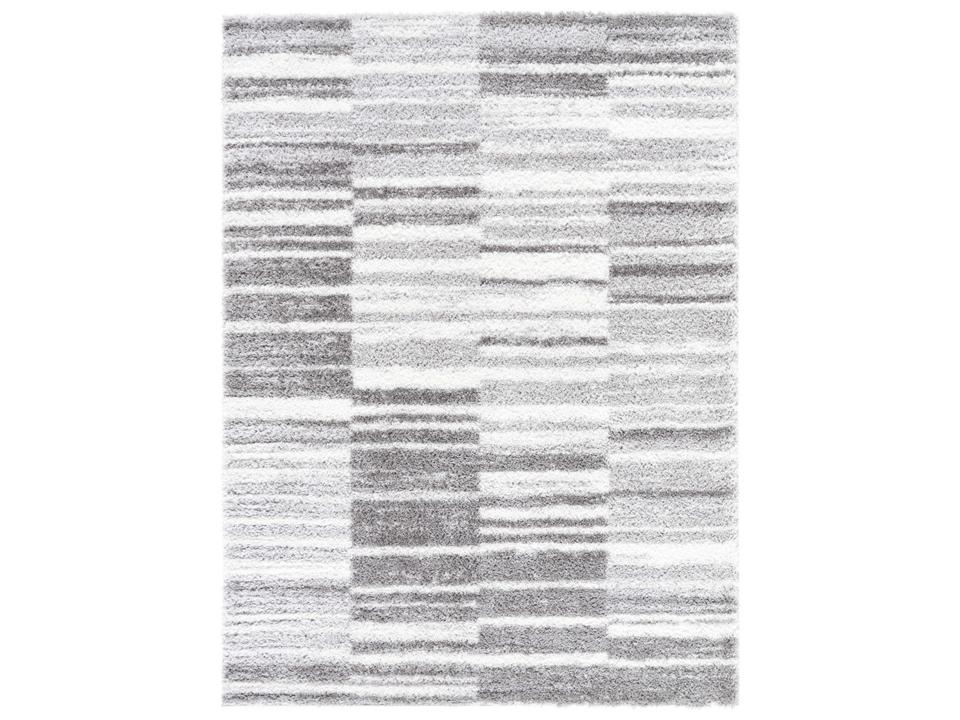 Cloudy Shag Striped Area Rug